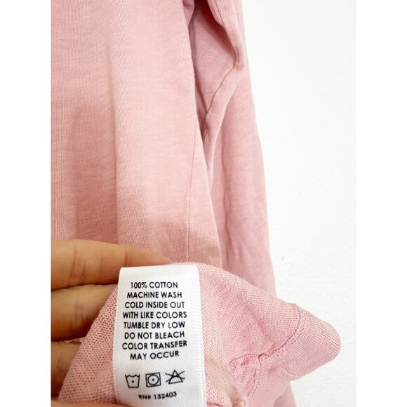 Cotton Citizen Tokyo Long Sleeve Mini Dress Size Small Pink Lightweight Preppy - Picture 6 of 12